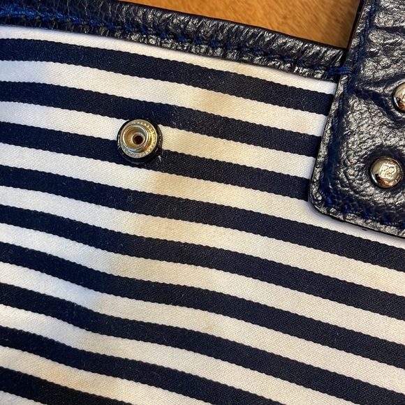 Vintage Kate Spade navy and white striped tote - Picture 12 of 14